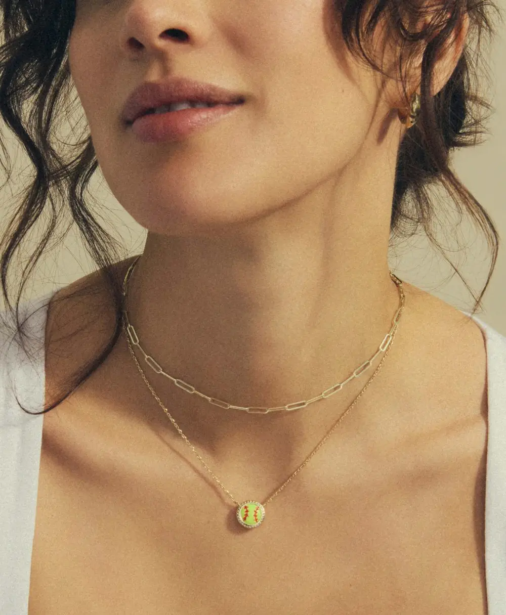 Softball Short Pendant Necklace