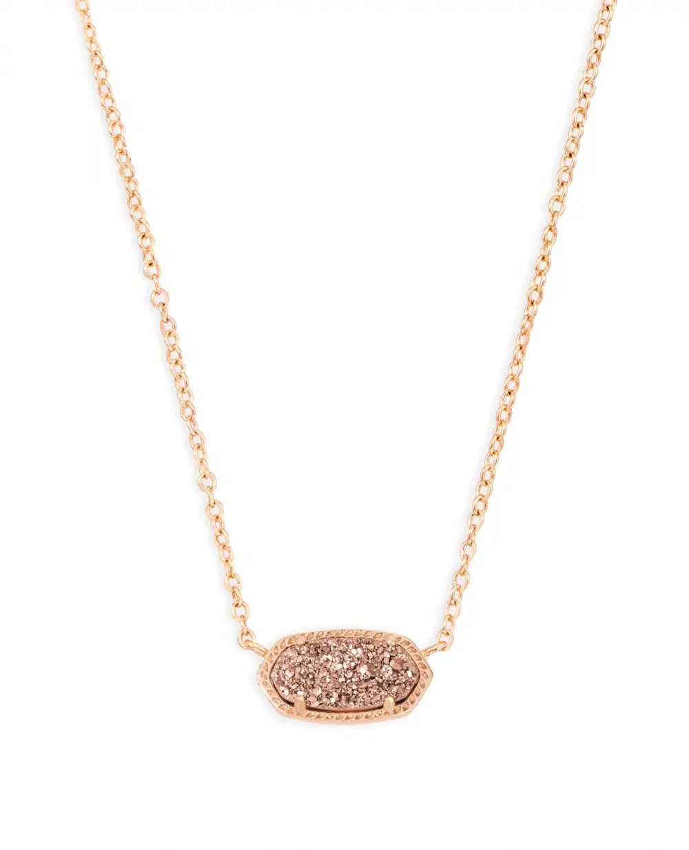 Elisa Pendant Necklace in Rose Gold