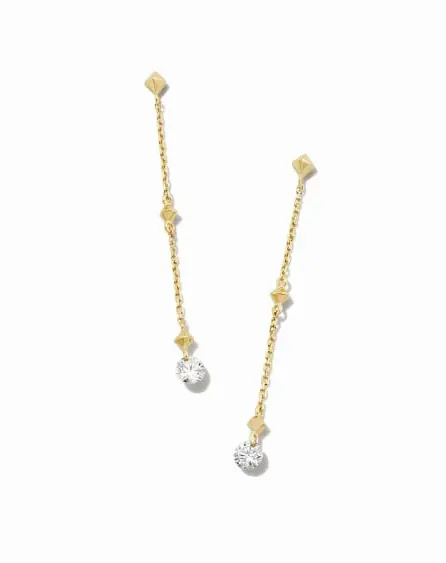 Floating Lab Grown Diamond Linear Earrings