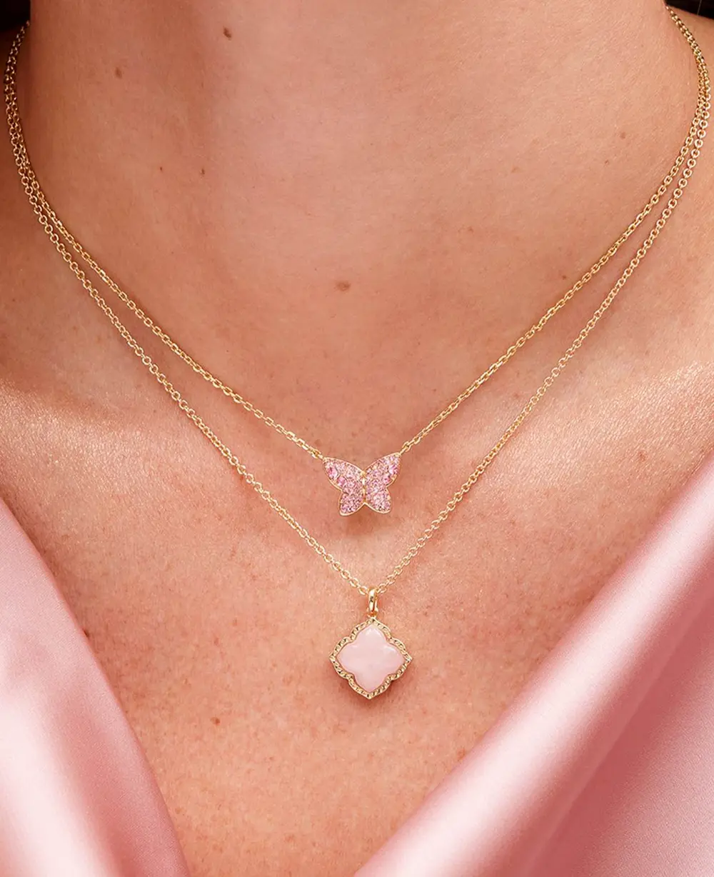 Lillia Butterfly Pendant Necklace in Crystal