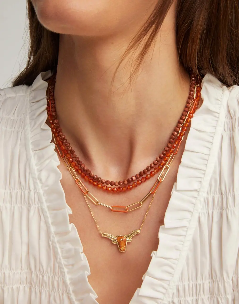 Longhorn Short Pendant Necklace