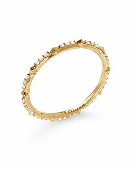 Astrid 14k Gold Ring in White Diamond