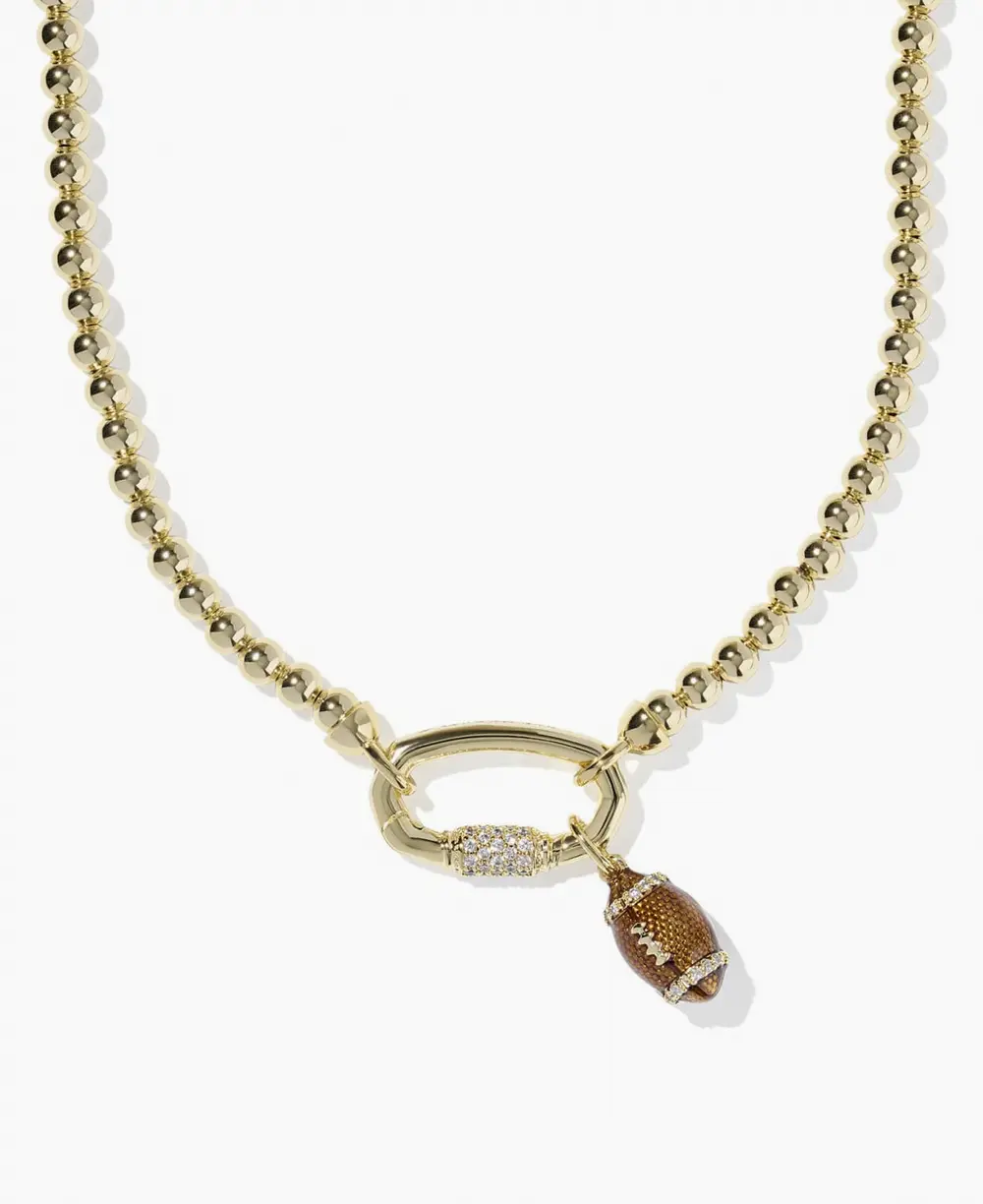 Football Metal Strand Necklace