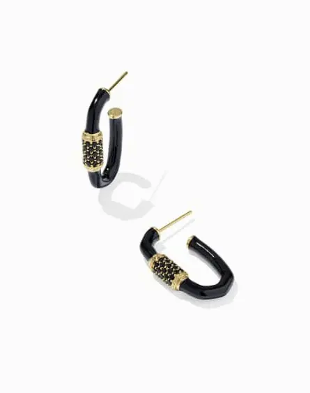 Emery Enamel Hoop Earrings