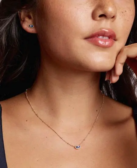 Mini Eye Short Pendant Necklace