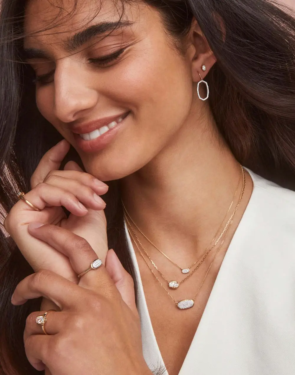 Lab Grown White Diamond Custom Elisa Pendant Necklace