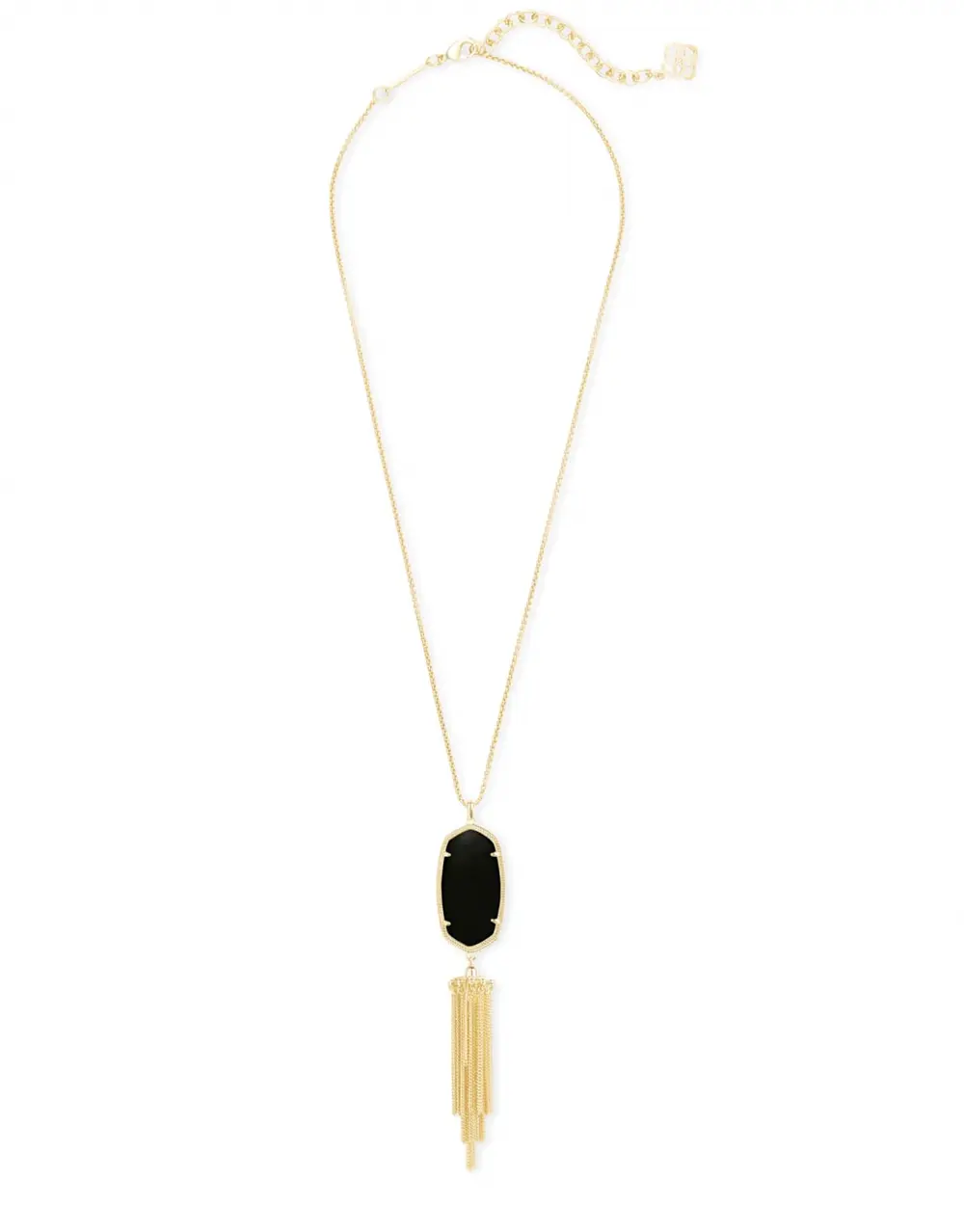 Rayne Long Pendant Necklace in Gold