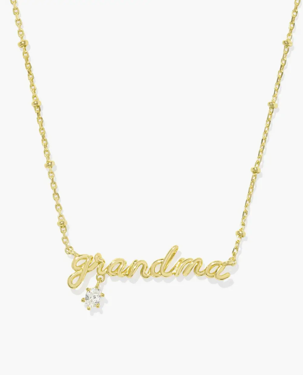 Grandma Crystal Short Pendant Necklace