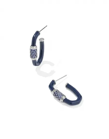 Emery Enamel Hoop Earrings