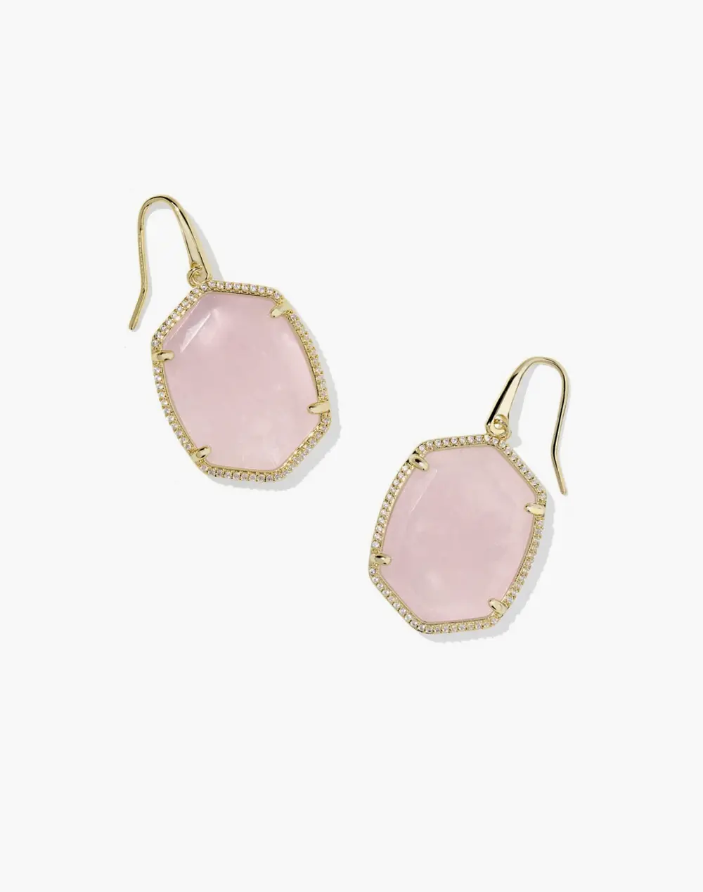Daphne Pave Frame Drop Earrings