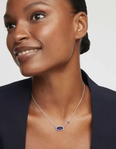 Elisa Pave Star Short Pendant Necklace