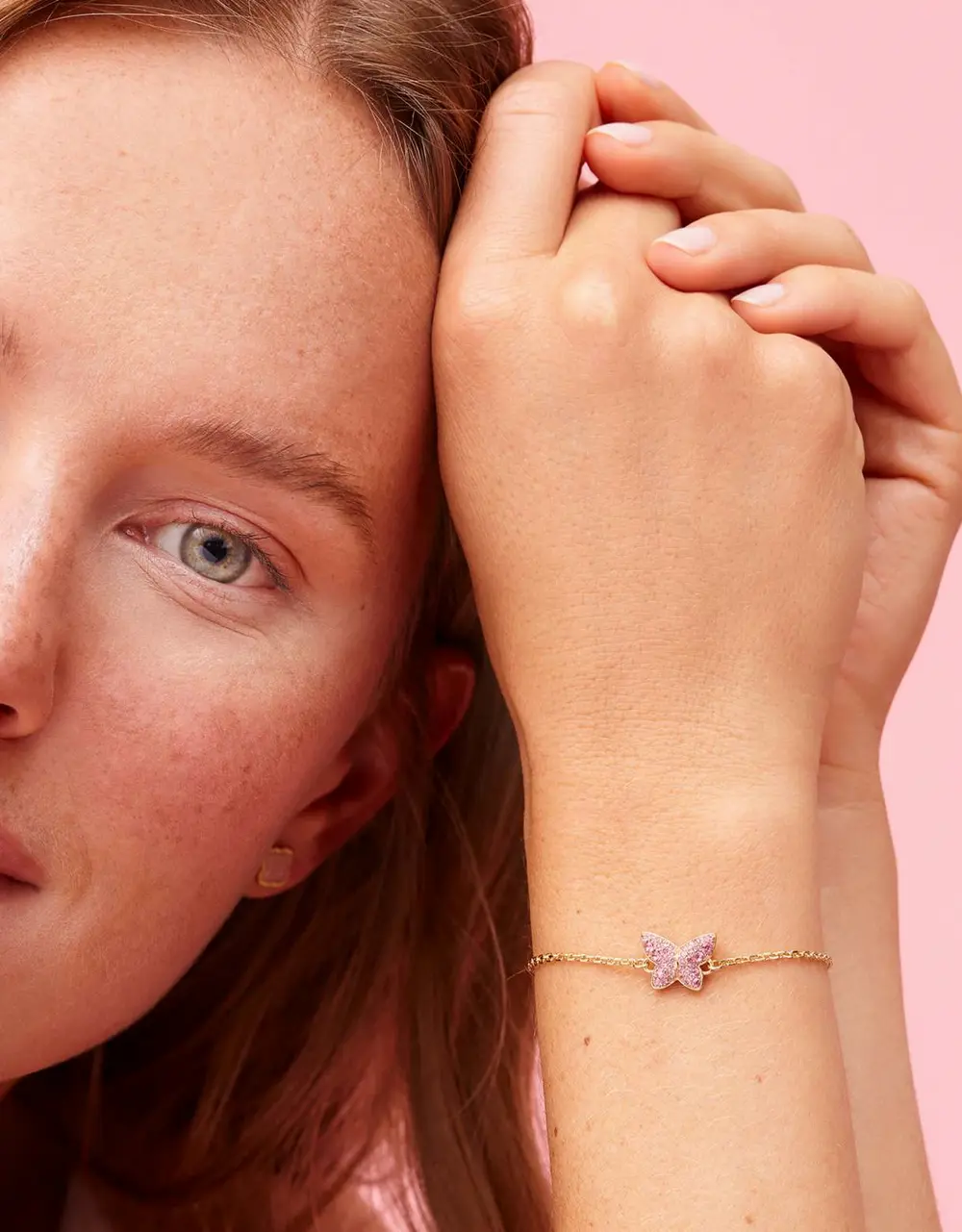 Lillia Butterfly Delicate Bracelet in Crystal