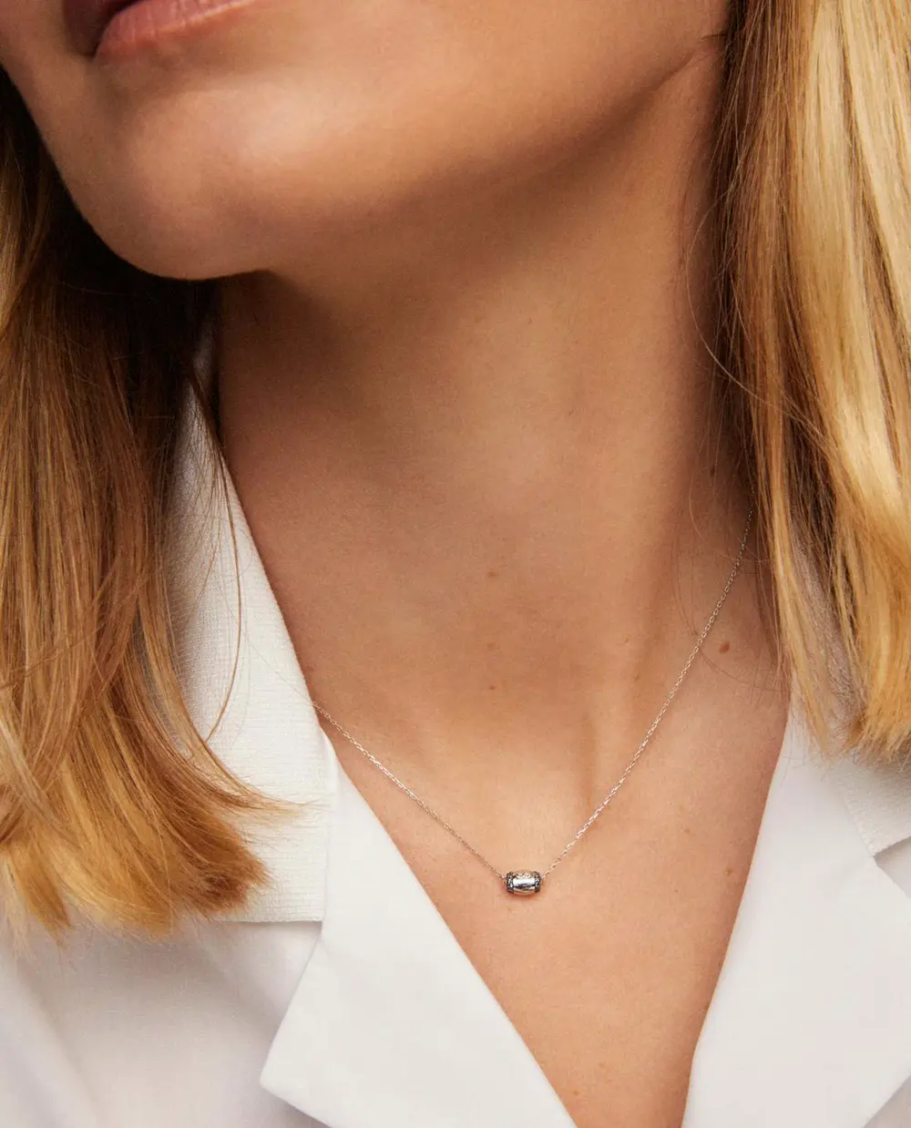 Tiny Football Pendant Necklace