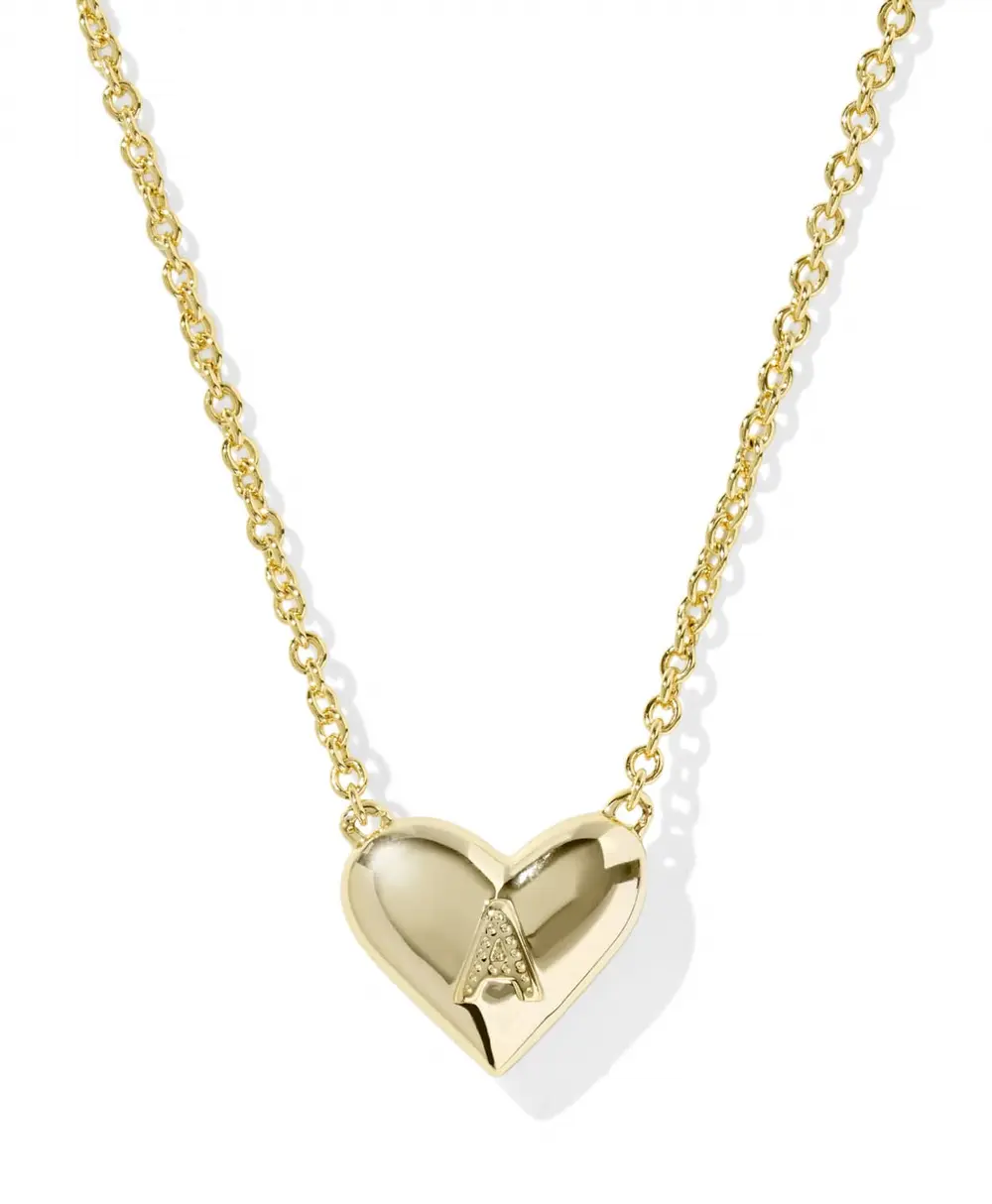Ari Heart Letter Short Pendant Necklace