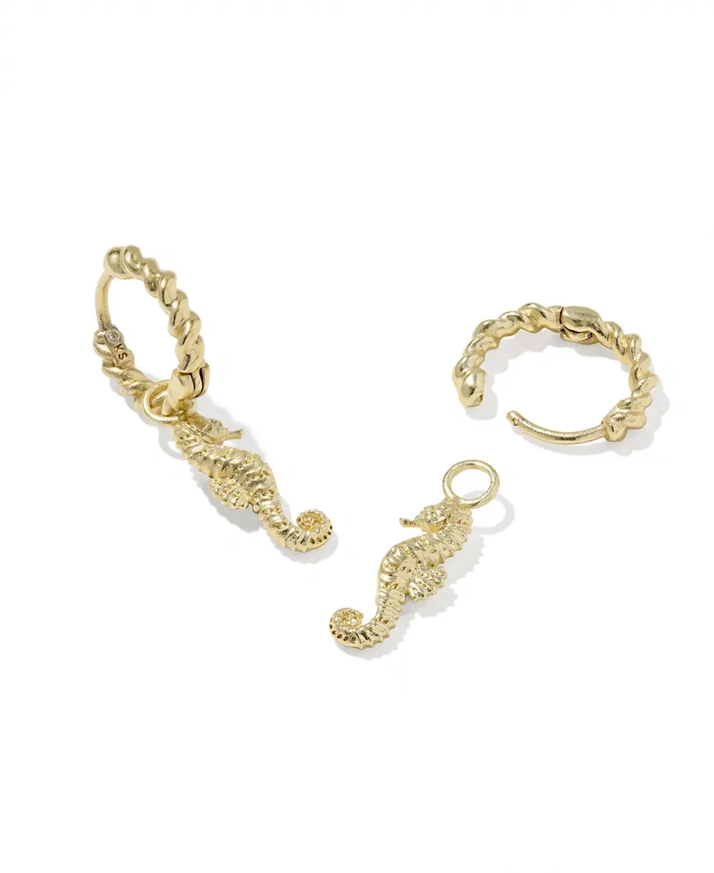 Seahorse Convertible Huggie Earrings