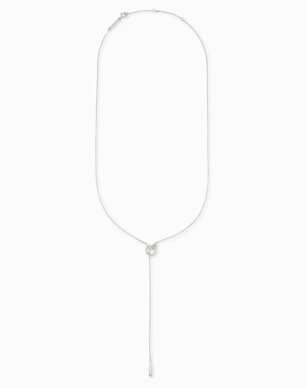 Tegan Y Necklace in White Diamond
