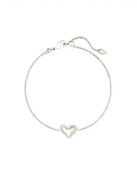 Ari Heart Chain Bracelet in Silver