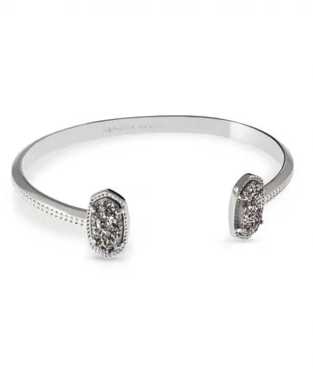 Elton Pinch Cuff Bracelet in Silver