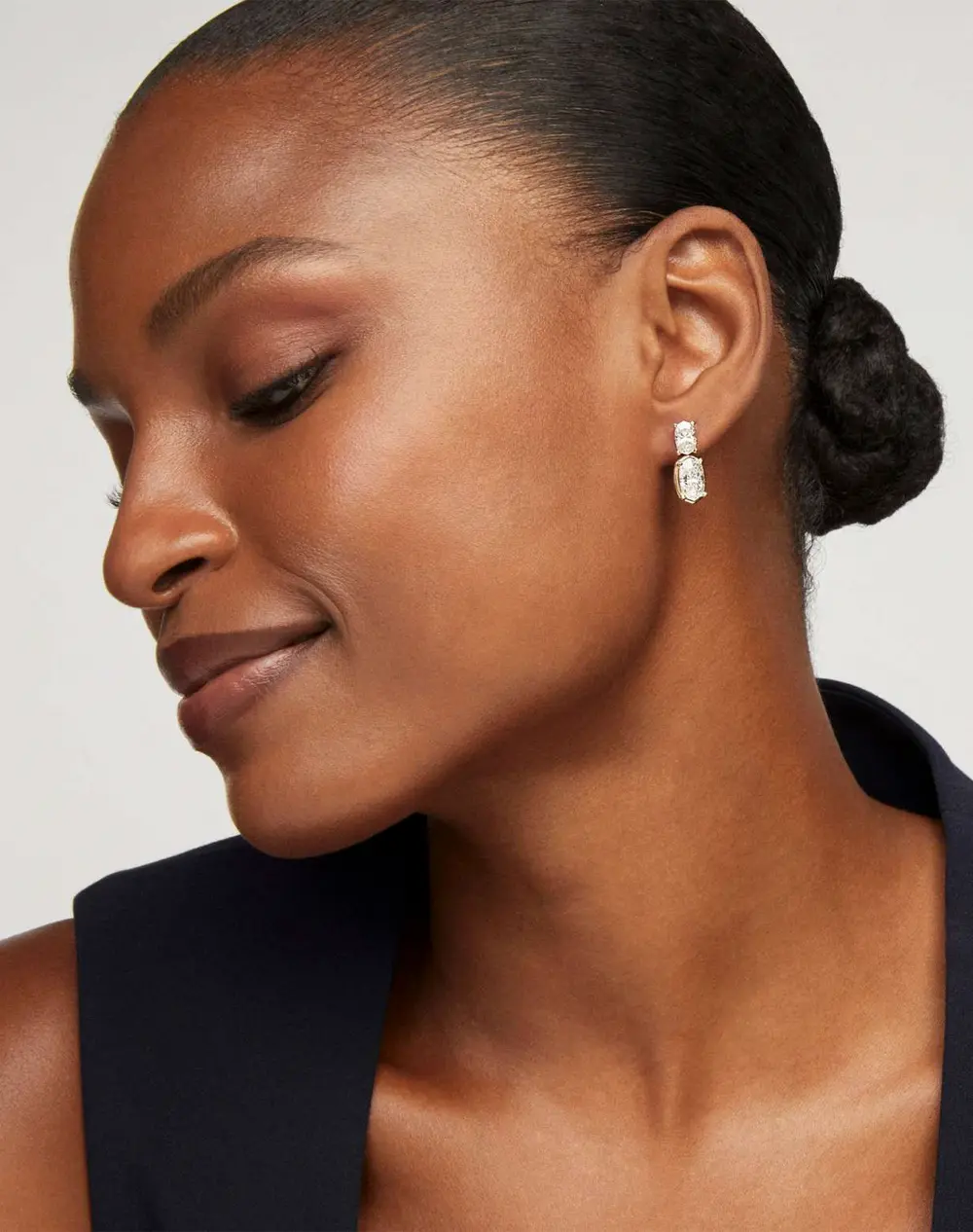 Lab Grown White Diamond Custom Elisa Drop Earrings