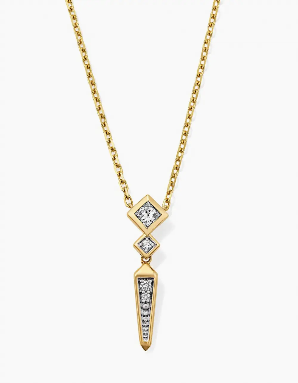 0.2 ct Lab Grown Diamond Michelle Small Spike Pendant Necklace