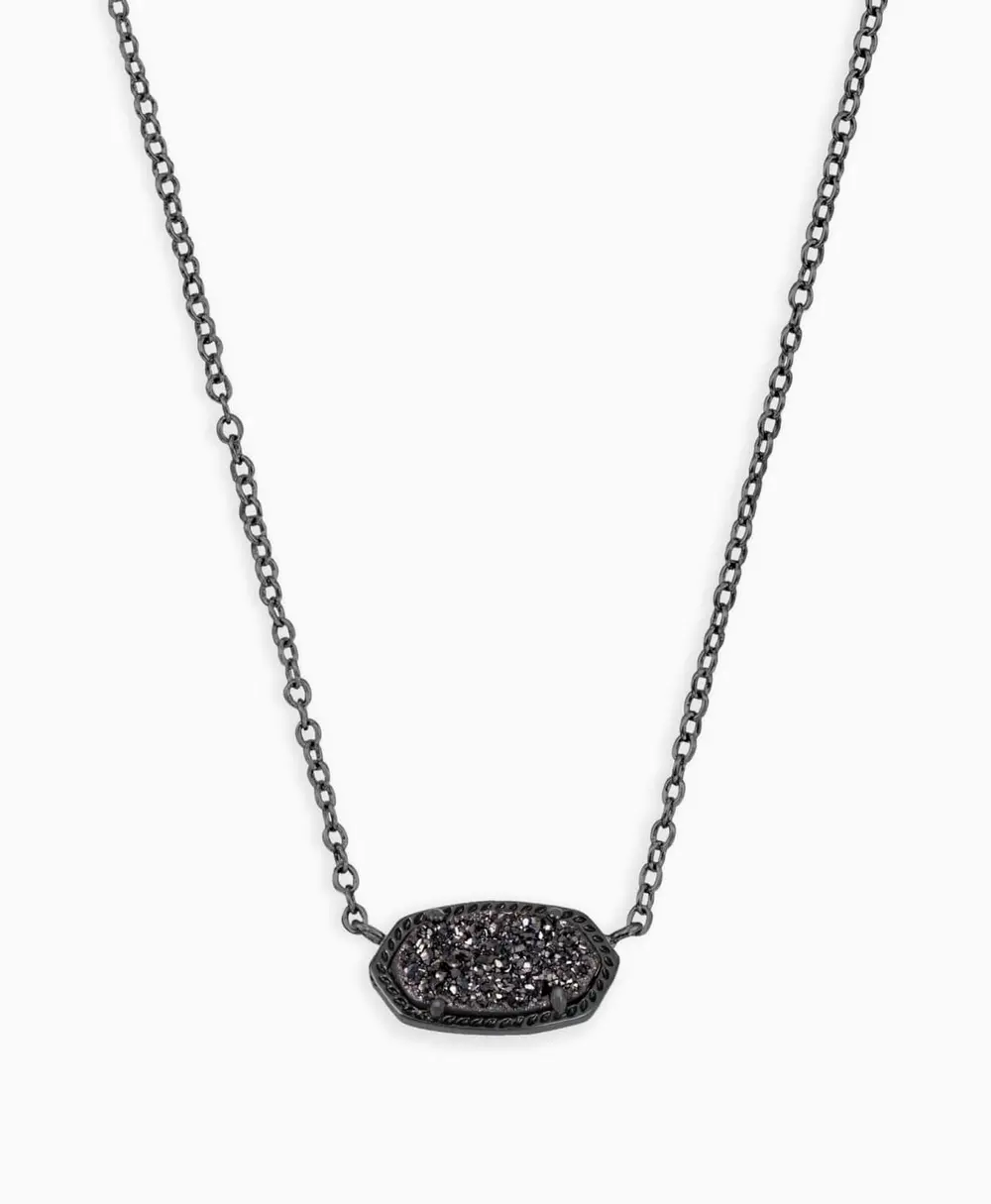 Elisa Pendant Necklace in Gunmetal
