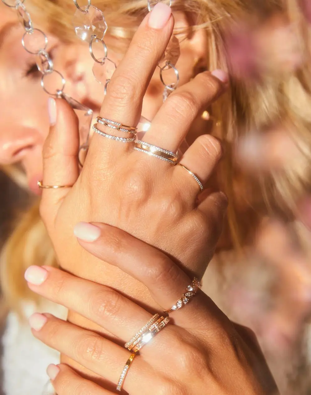 Becca Band Ring in White Diamond