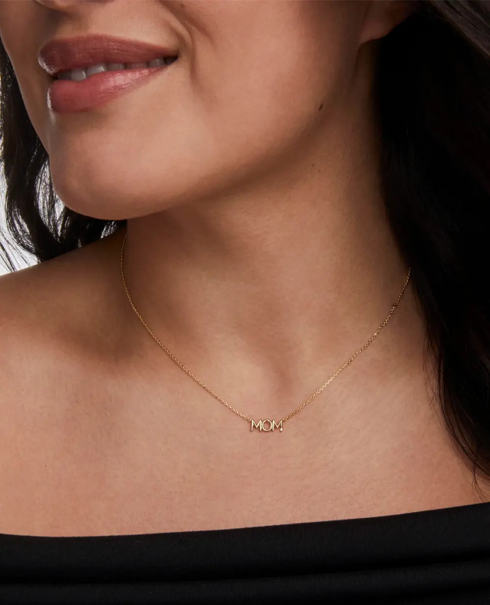 Mom Sparkle Short Pendant Necklace