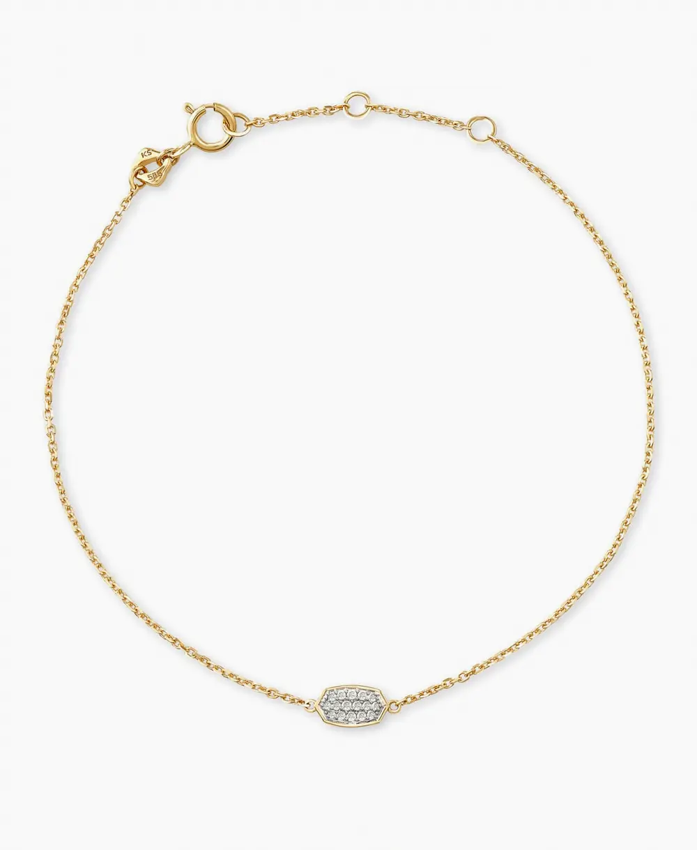 Millicent Delicate Chain Bracelet in White Diamond