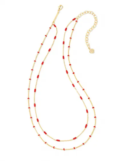 Dottie Multi Strand Necklace in Gold