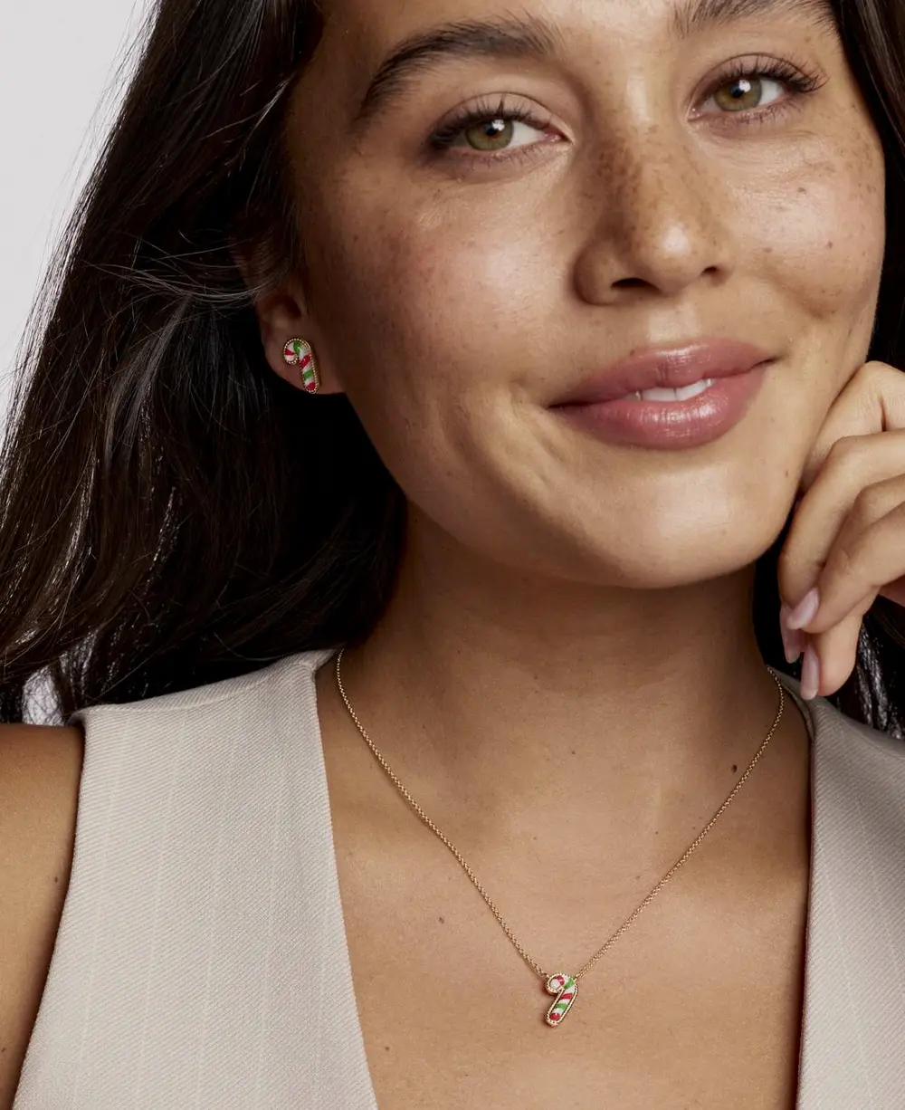 Candy Cane Stud Earrings