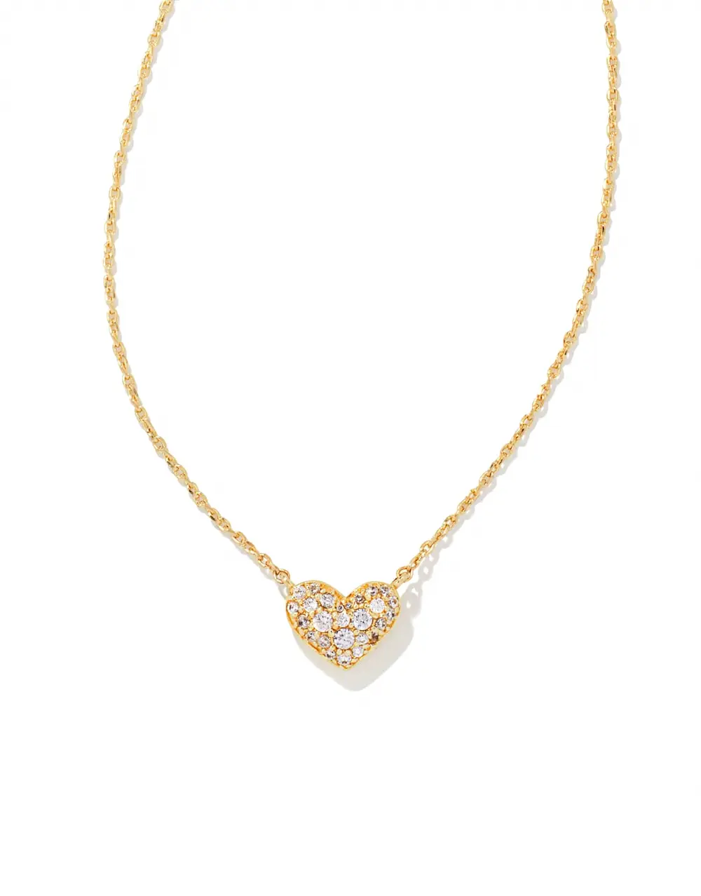 Ari Pave Crystal Heart Necklace