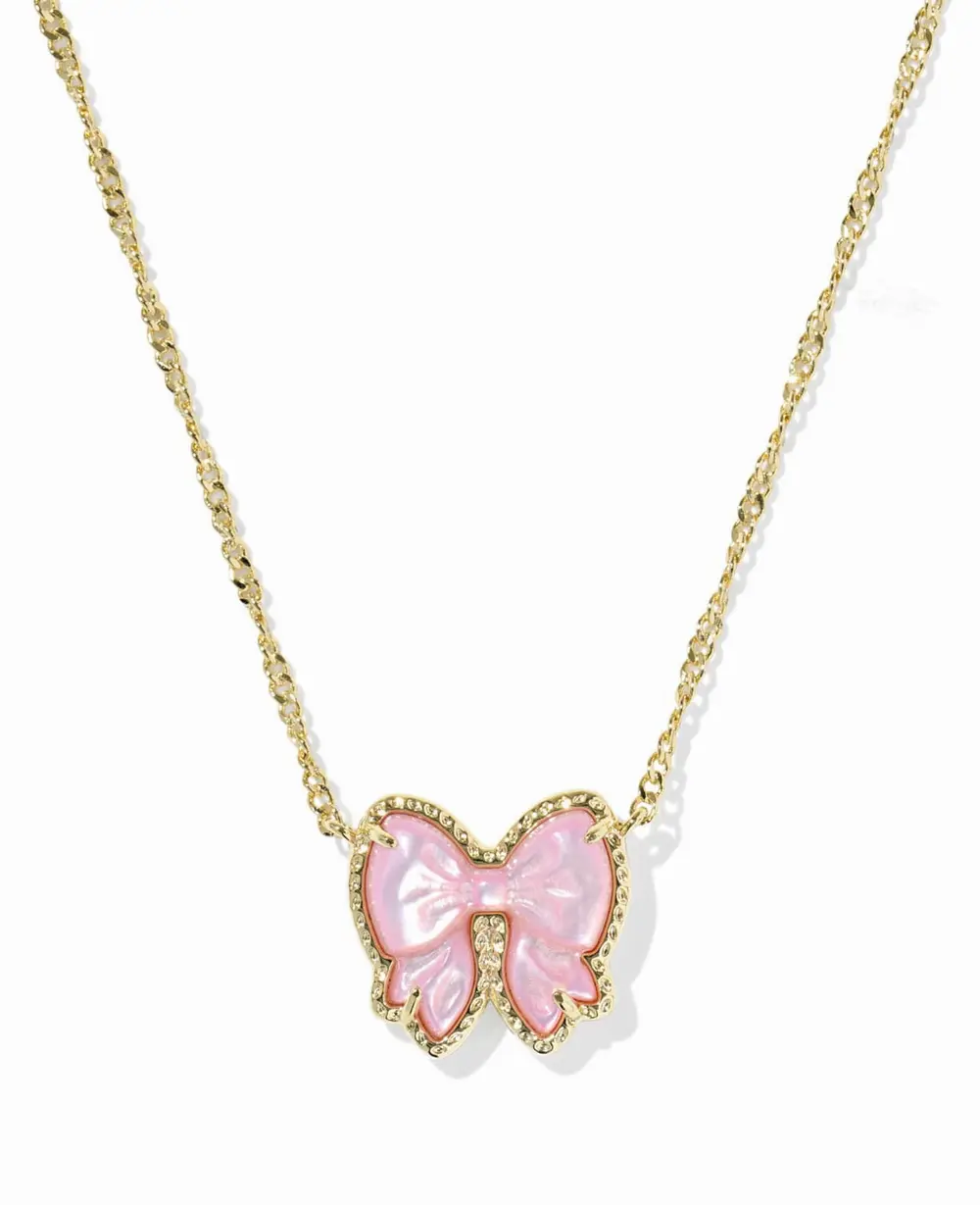 Haley Bow Short Pendant Necklace