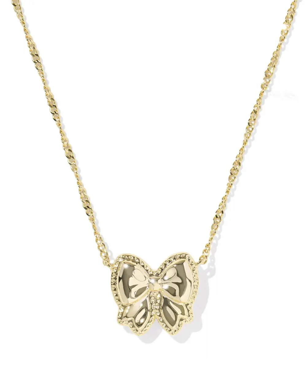 Haley Bow Short Pendant Necklace