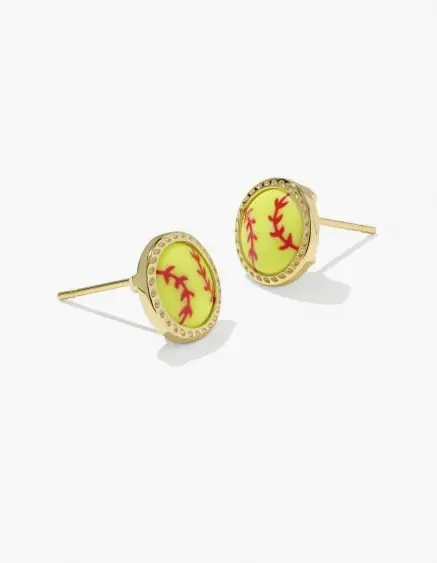 Softball Stud Earrings