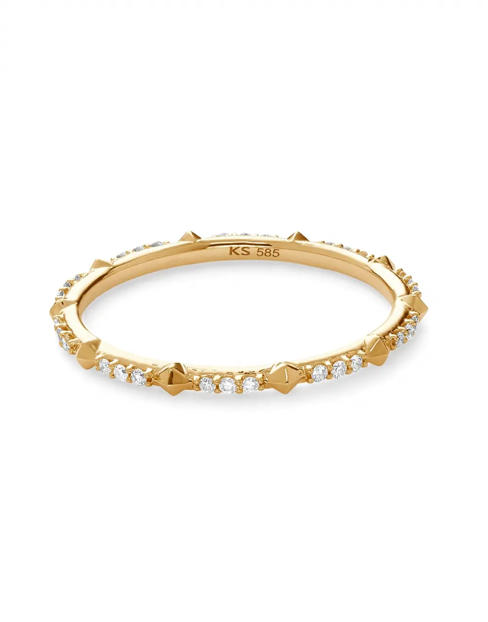 Astrid 14k Gold Ring in White Diamond