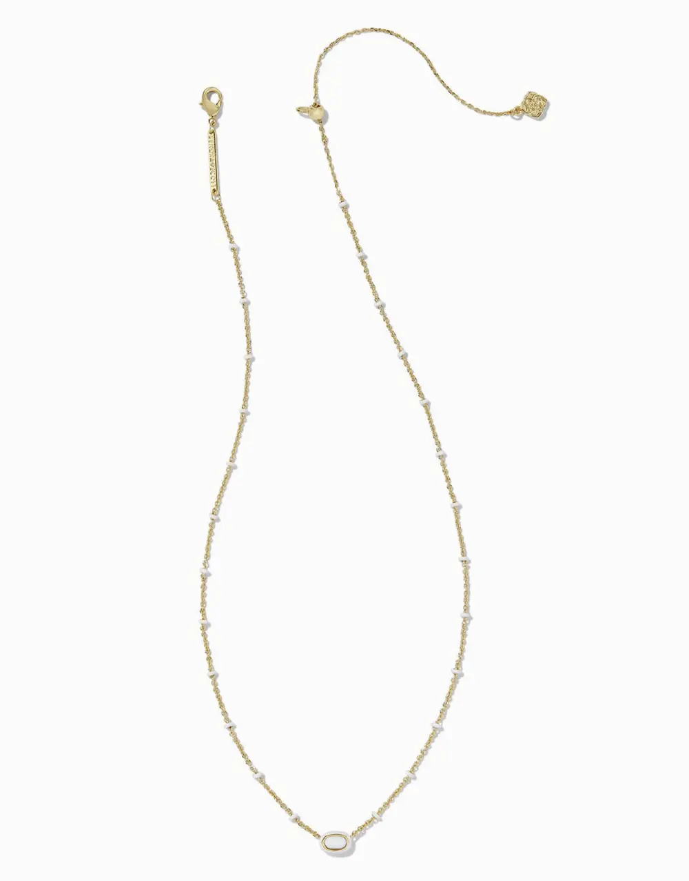 Mini Elisa Enamel Frame Short Pendant Necklace