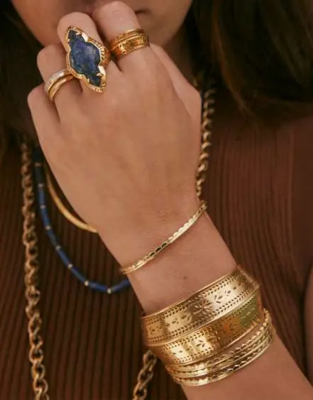 Keziah Etch Statement Cuff Bracelet