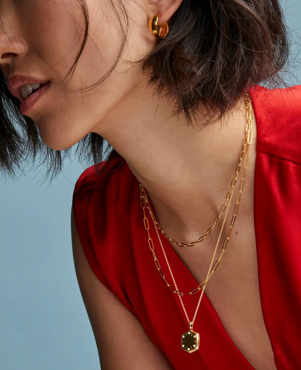 Large Metal Davie Locket Necklace