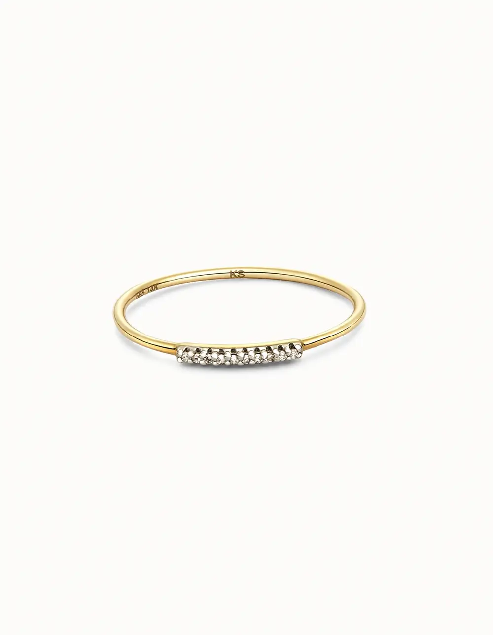 Mila Band Ring in White Diamond