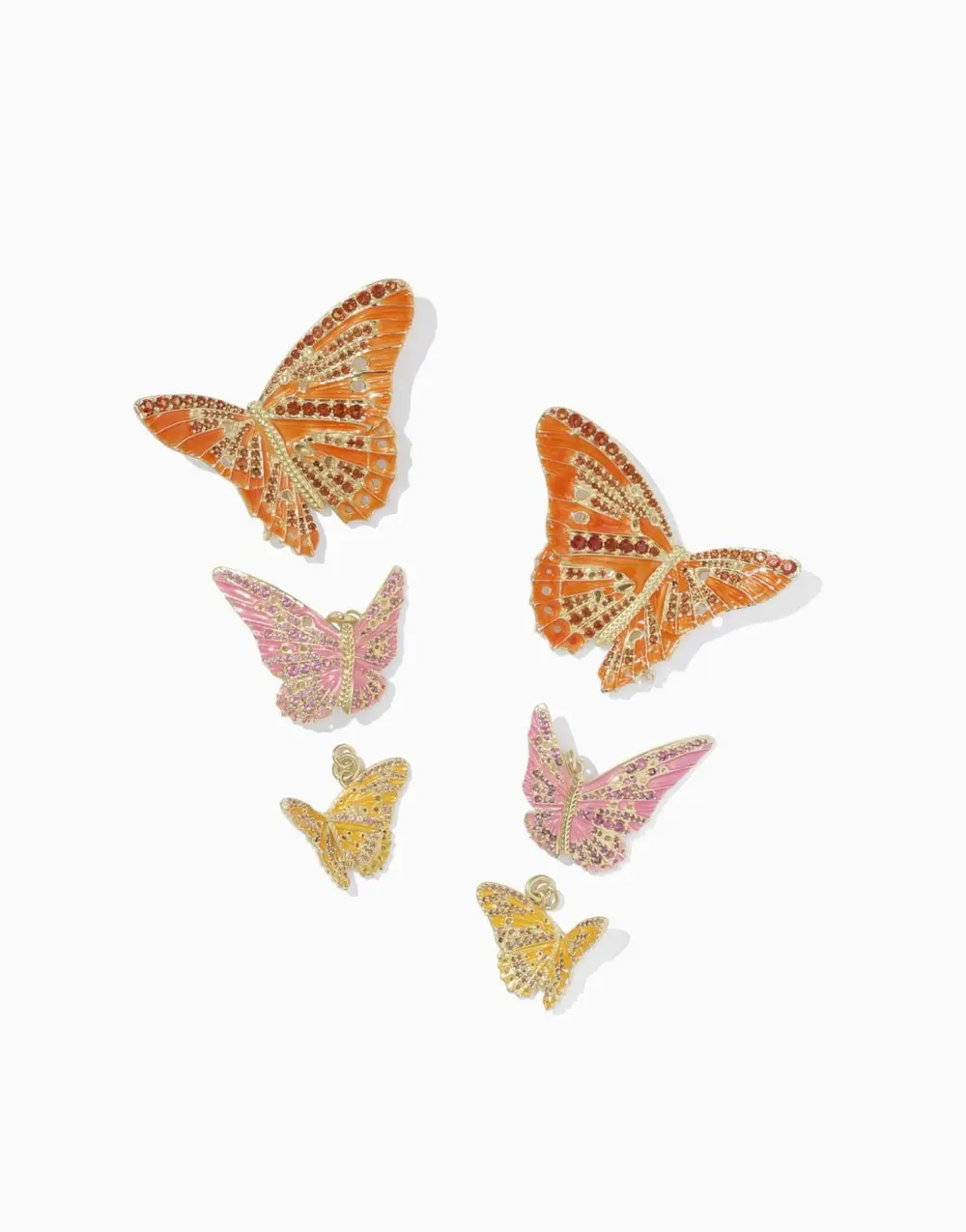 Cailey Enamel Butterfly Convertible Statement Earrings
