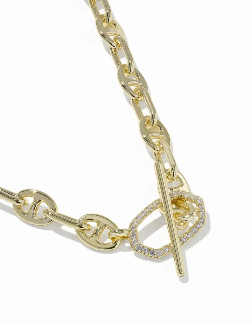 Elisa Toggle Link and Chain Necklace