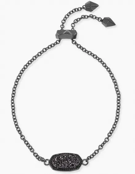 Elaina Gunmetal Adjustable Chain Bracelet