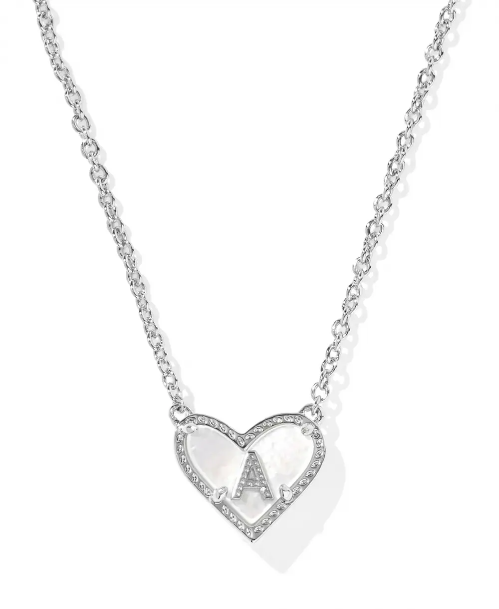 Ari Heart Letter Short Pendant Necklace