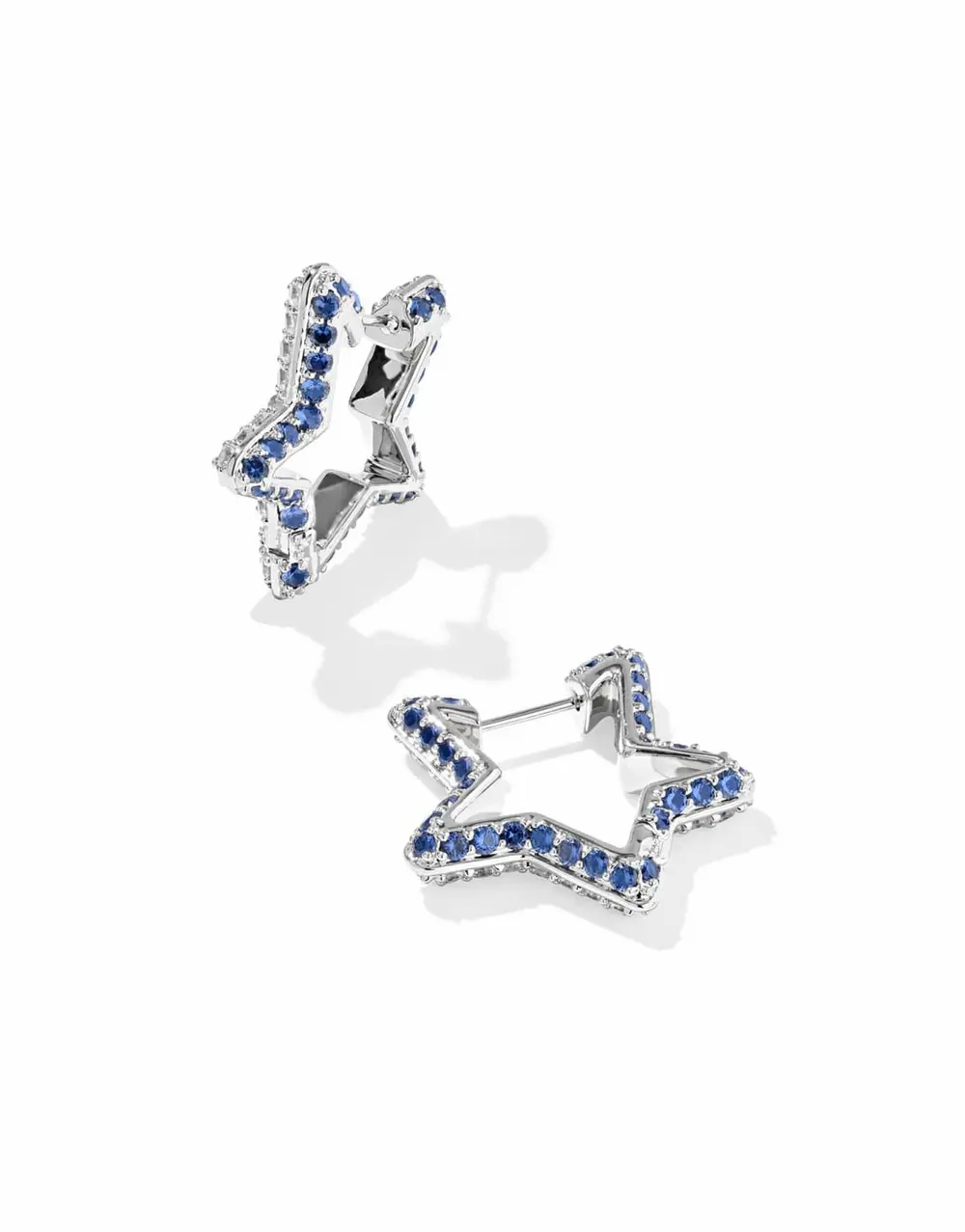 Pave Star Huggie Earrings