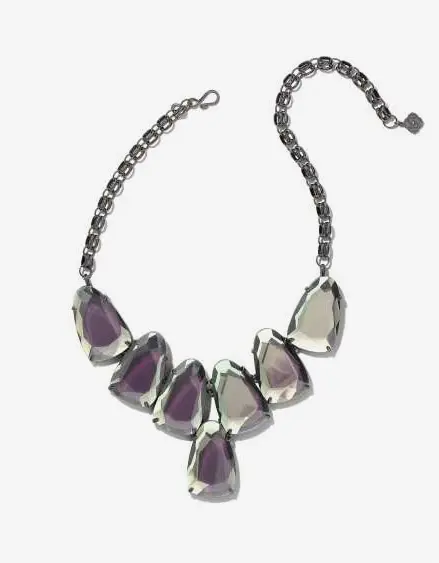 Harlow Statement Necklace in Gunmetal