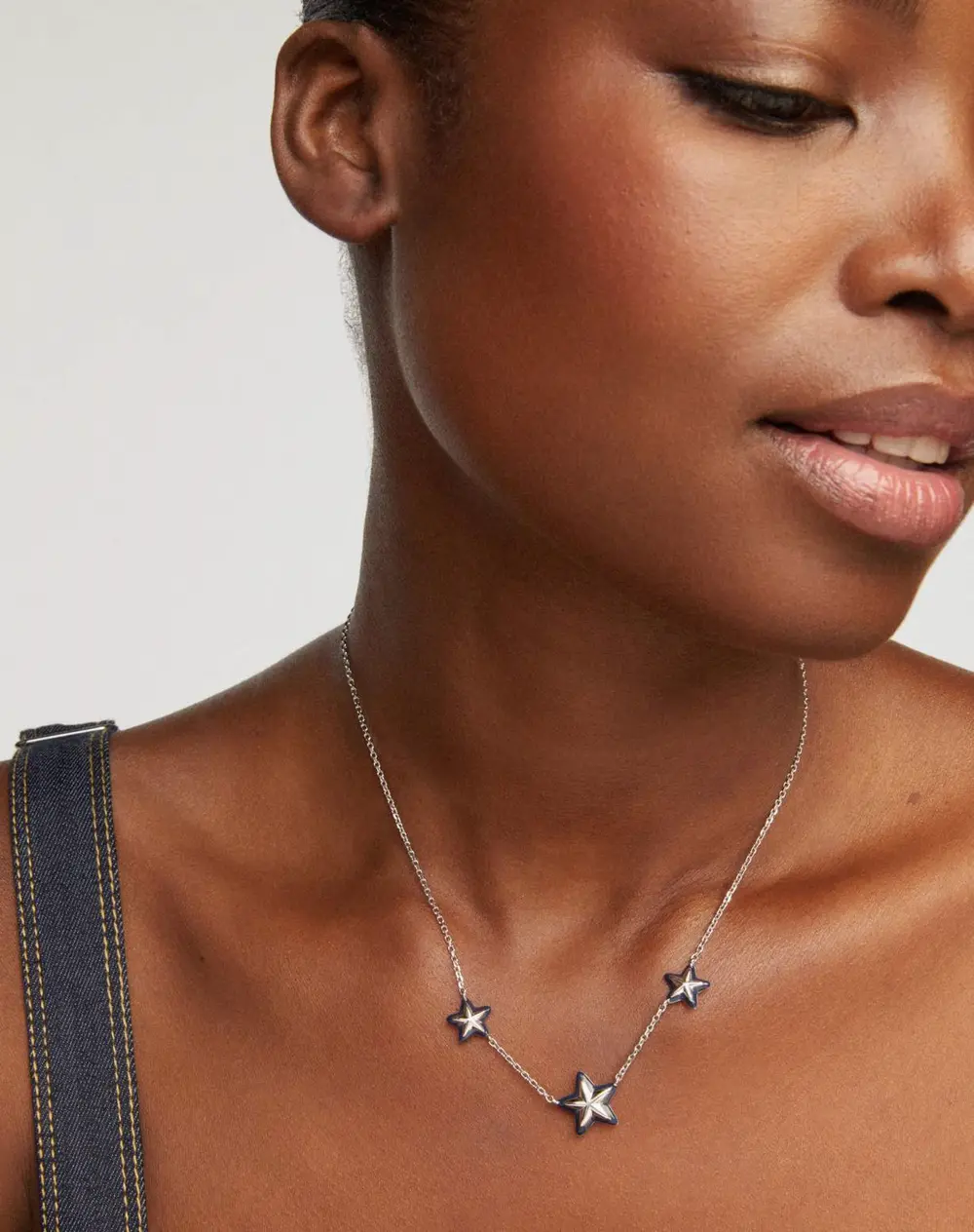 Cassidy Enamel Frame Strand Necklace