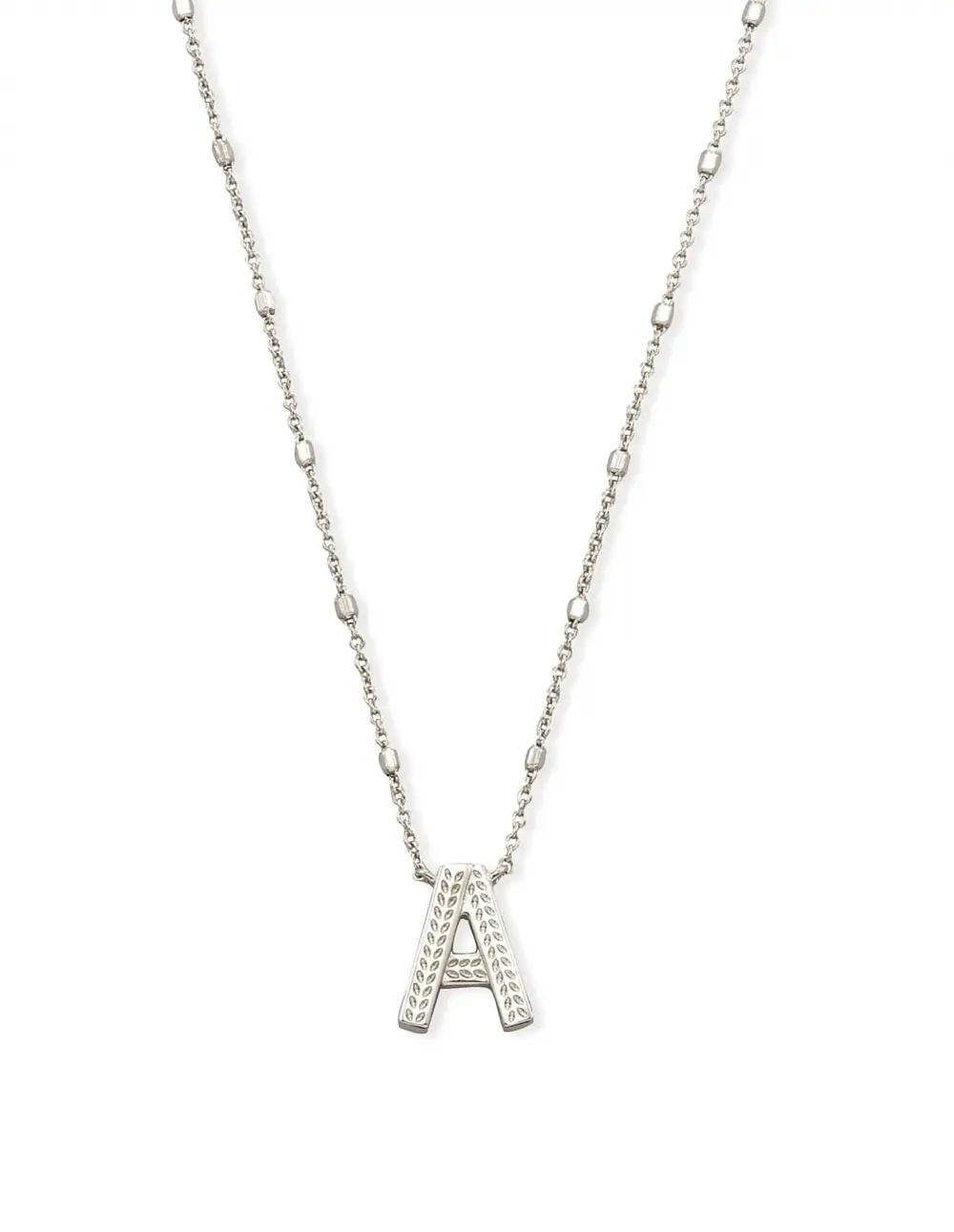 Letter A-Z Pendant Necklace in Silver