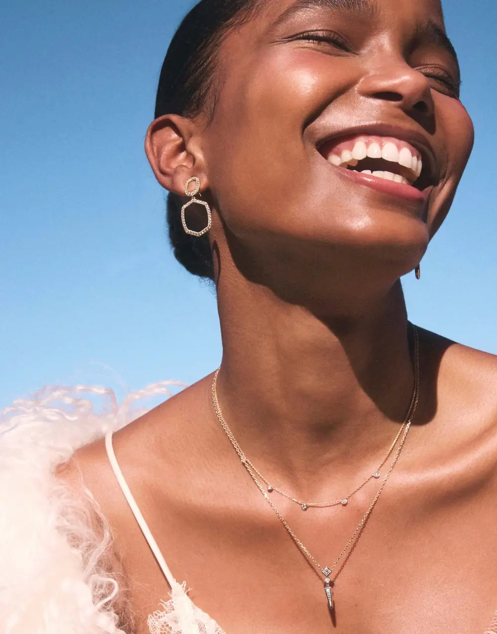 Daphne Pave Open Frame Earrings