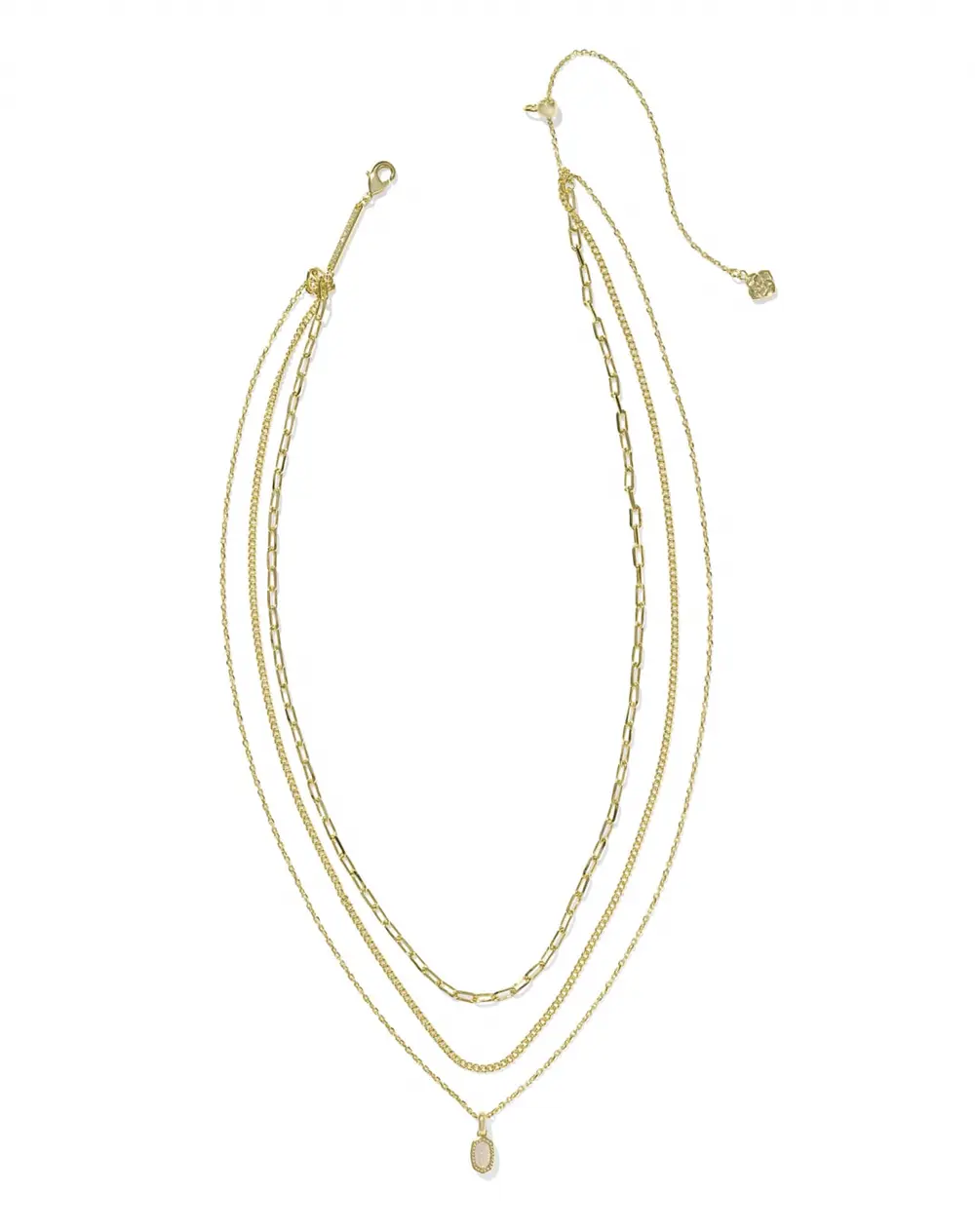 Mini Elisa Gold Triple Strand Necklace