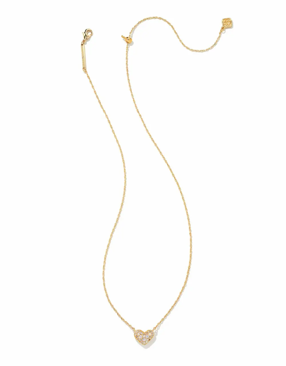 Ari Pave Crystal Heart Necklace